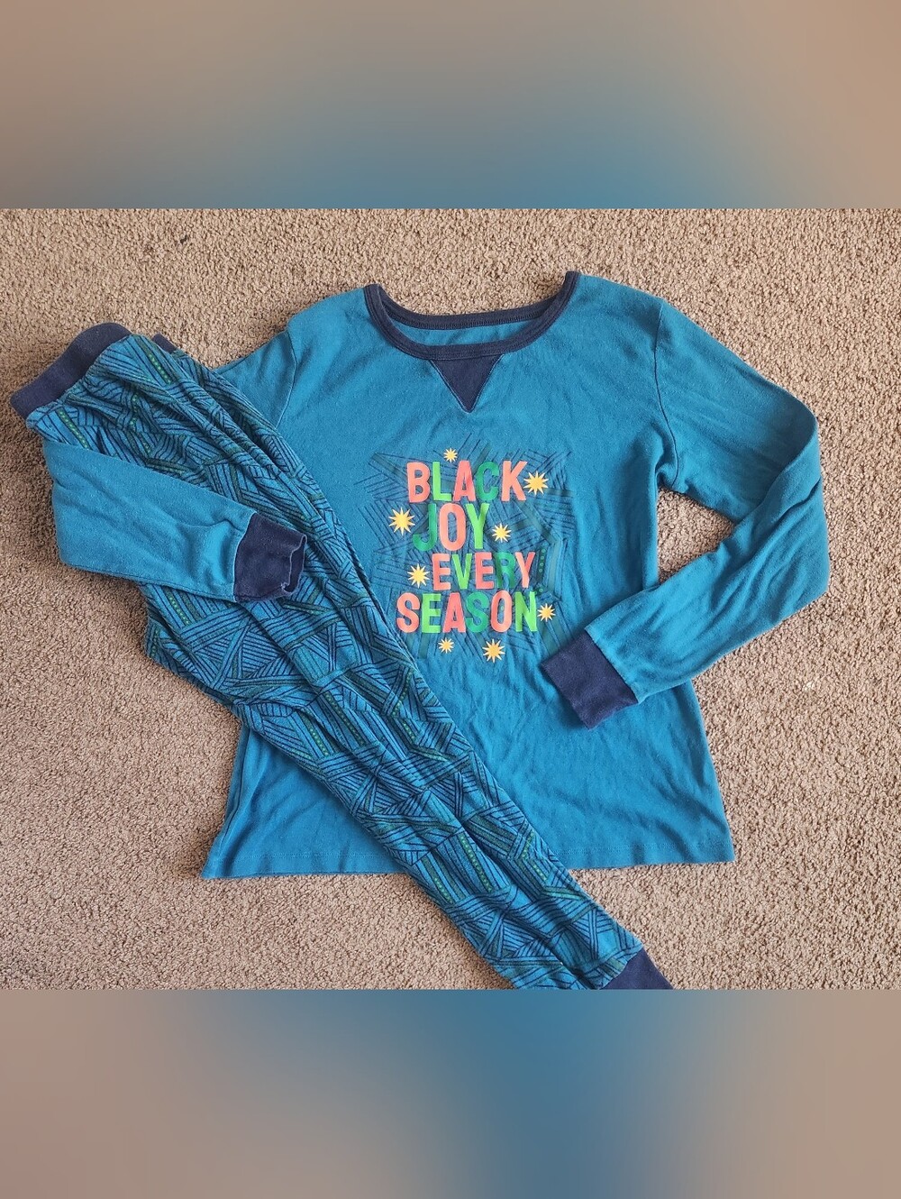 Wondershop Target Black Joy Every Season Blue 2-Piece Pajama Set